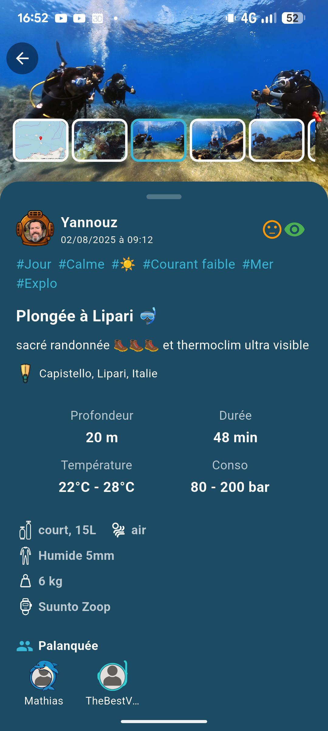 Capture DiveHub — Carnet & Photos
