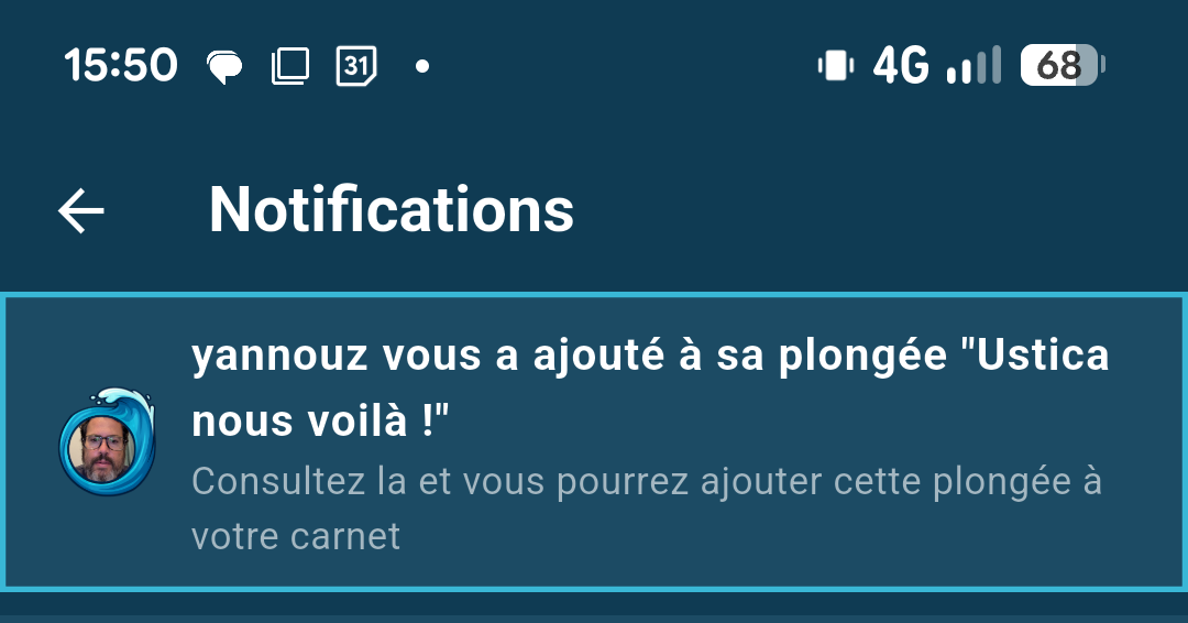 Capture DiveHub — Notifications